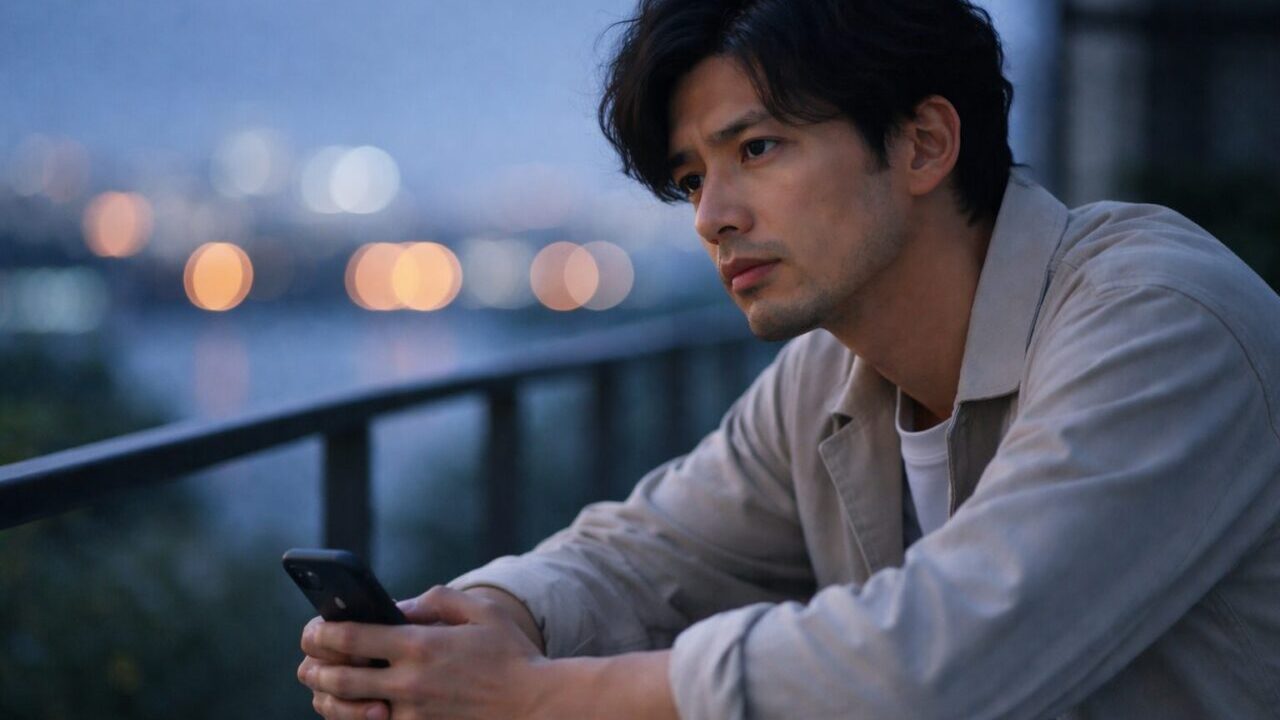 遠距離恋愛で別れを考える男性