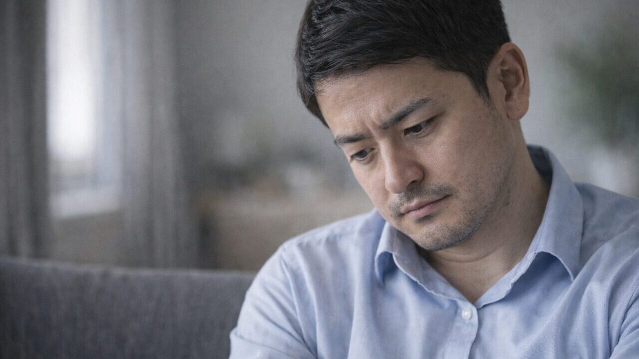 別れを考える男性