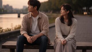 共感してくれない男性とそれを見る女性