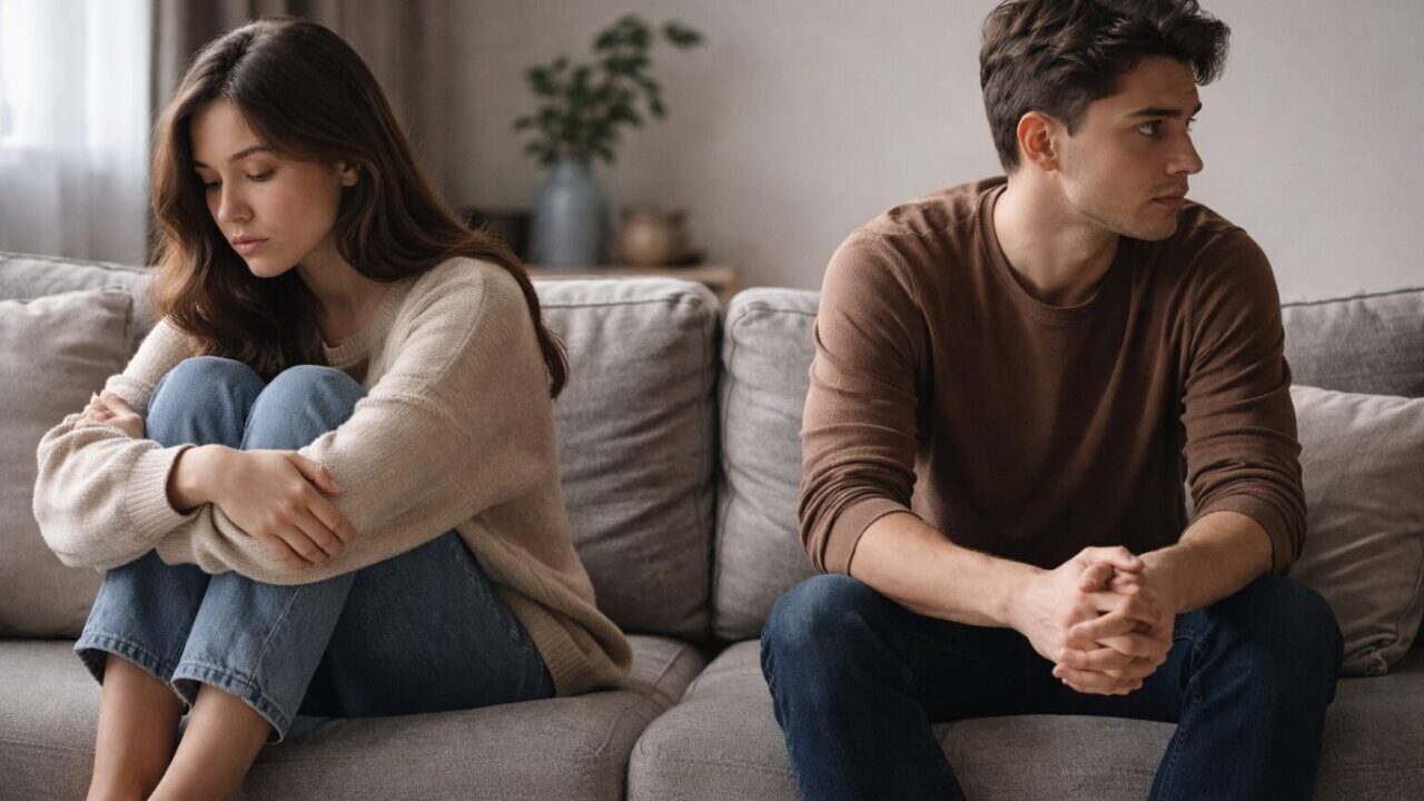 向き合ってくれない男性と悩む女性