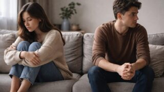 向き合ってくれない男性と悩む女性