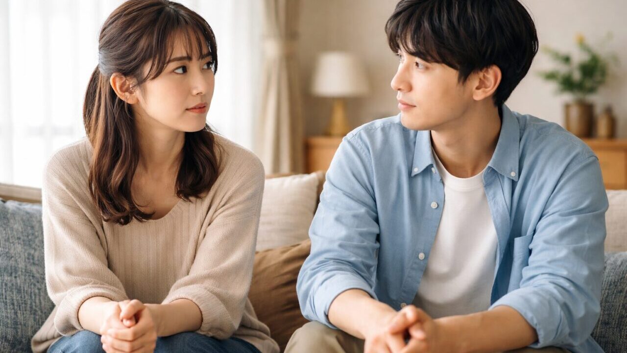 友達に戻ろうと話す彼と聞く彼女