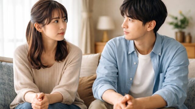 友達に戻ろうと話す彼と聞く彼女