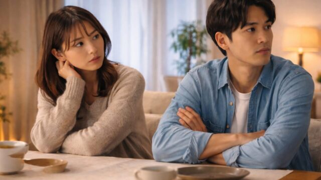 ケンカの後でよそよそしくなり距離を取る男性