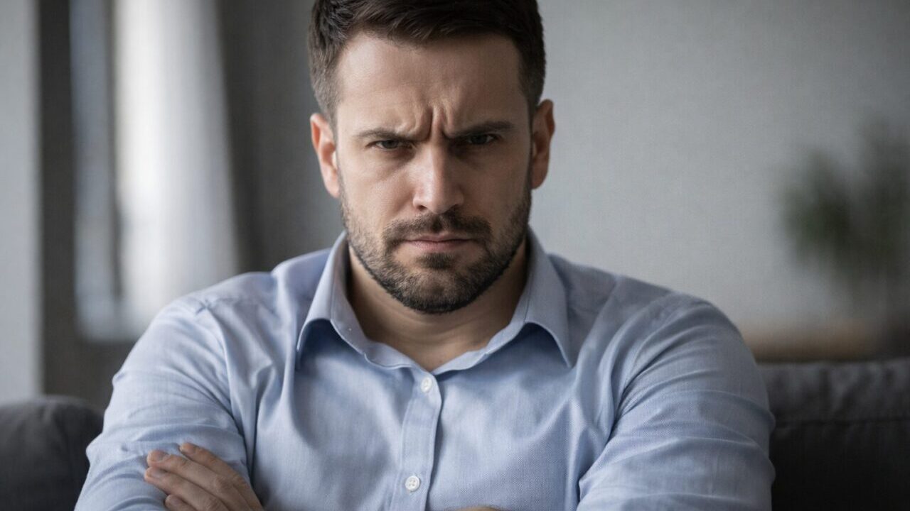 威圧感のある男性