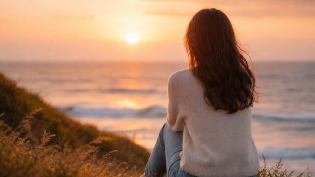 失恋から立ち上がろうとしている女性