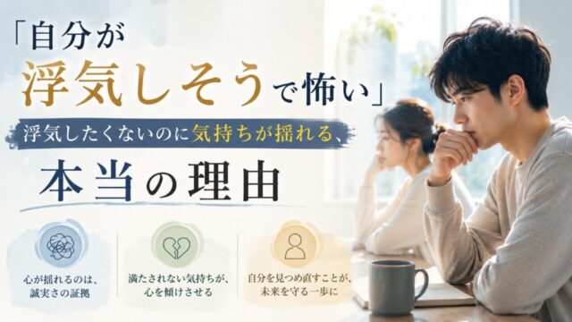 「自分が浮気しそうで怖い」あなたへ｜浮気したくないのに気持ちが揺れる、本当の理由