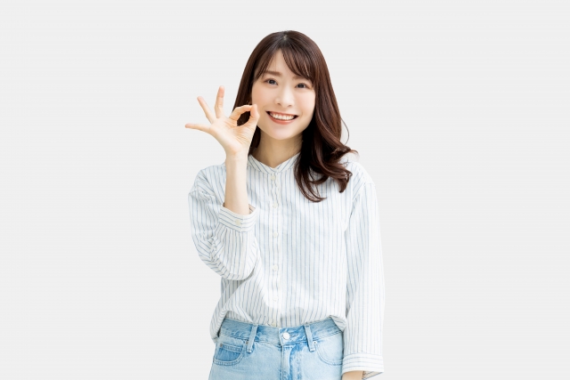 笑顔の女性