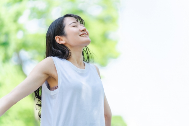 前向きな女性