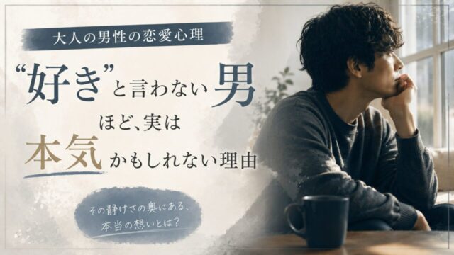 大人の男性の恋愛心理
