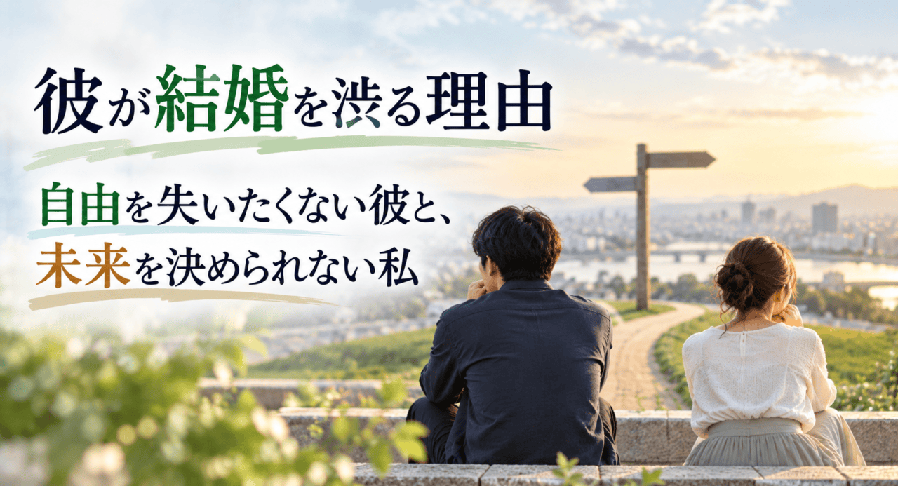 彼が結婚を渋る理由｜自由を失いたくない彼と、未来を決められない私