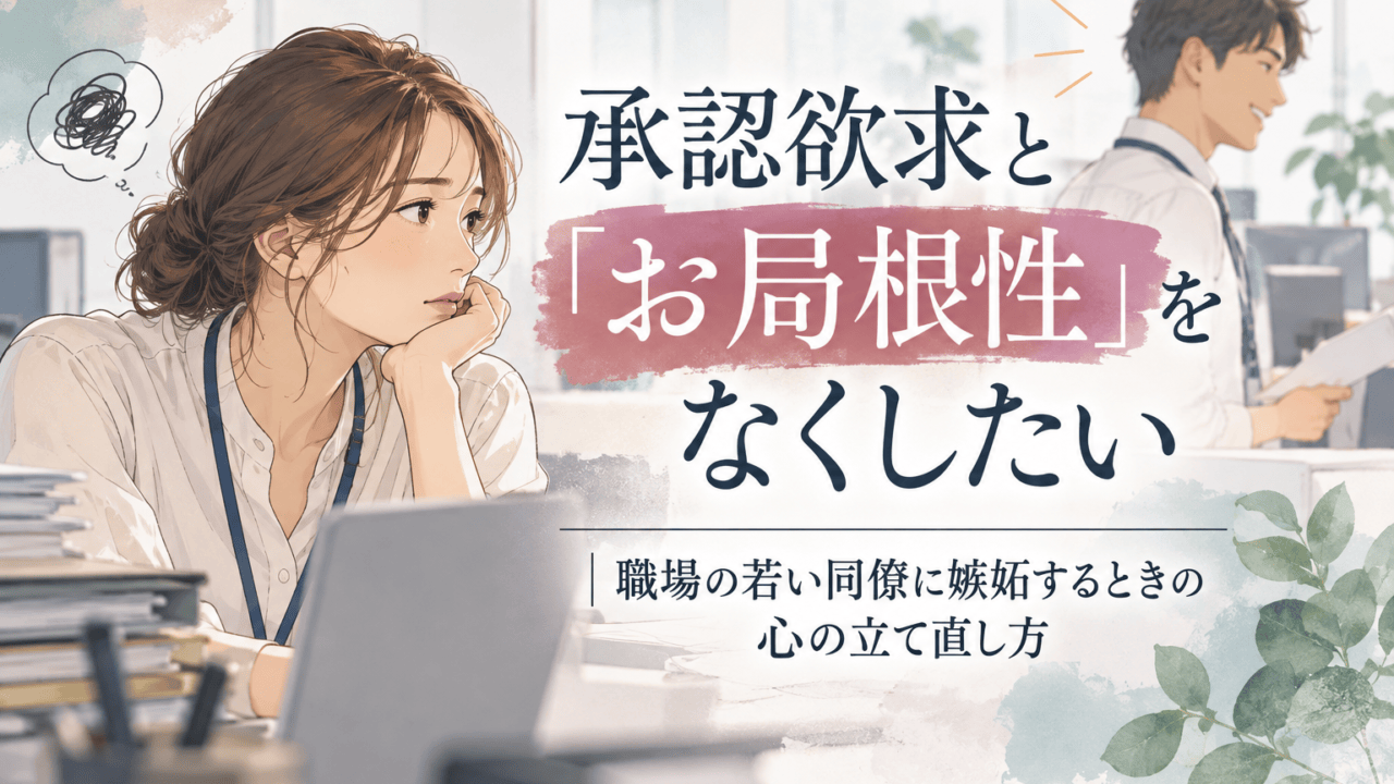 承認欲求と「お局根性」をなくしたい｜職場の若い同僚に嫉妬するときの心の立て直し方