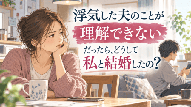 浮気した夫が理解できない