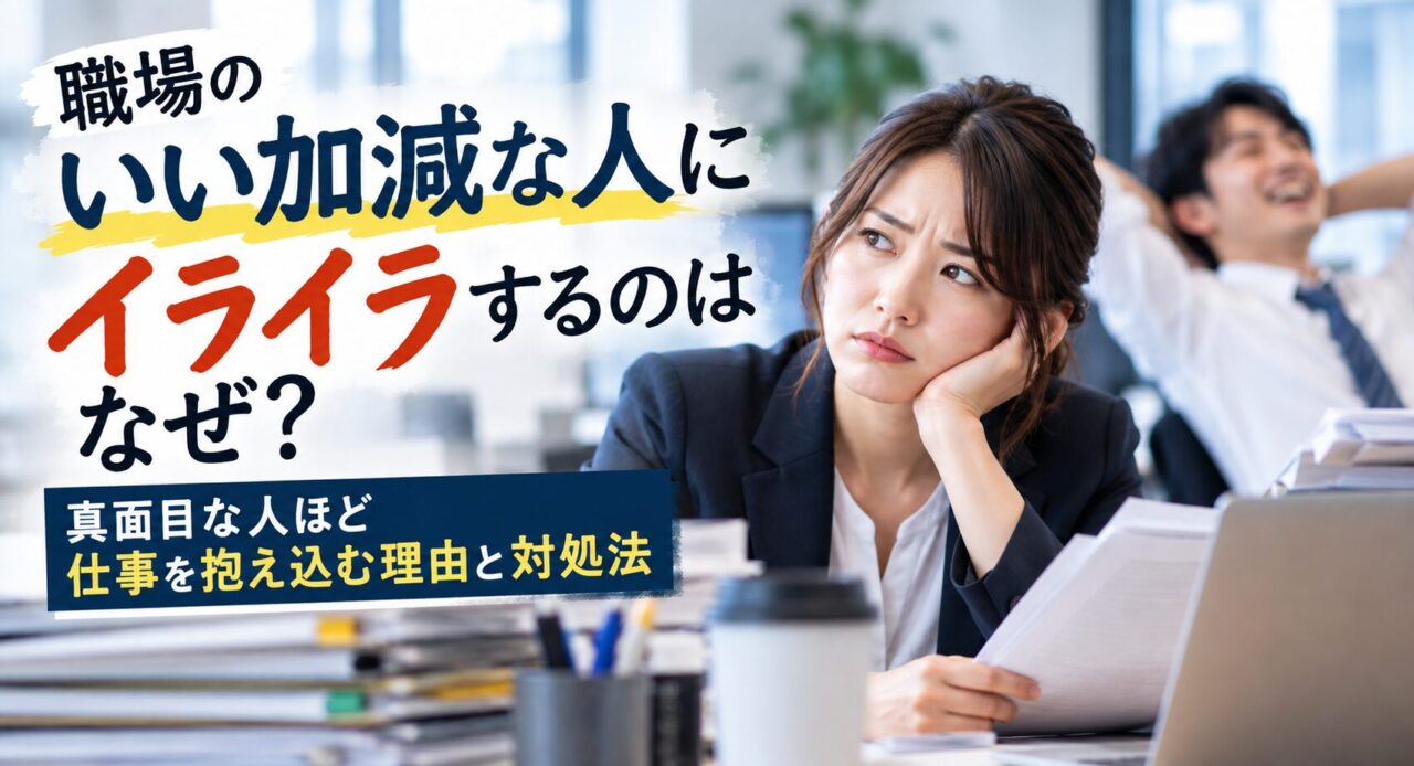 職場のいい加減な人にイライラする